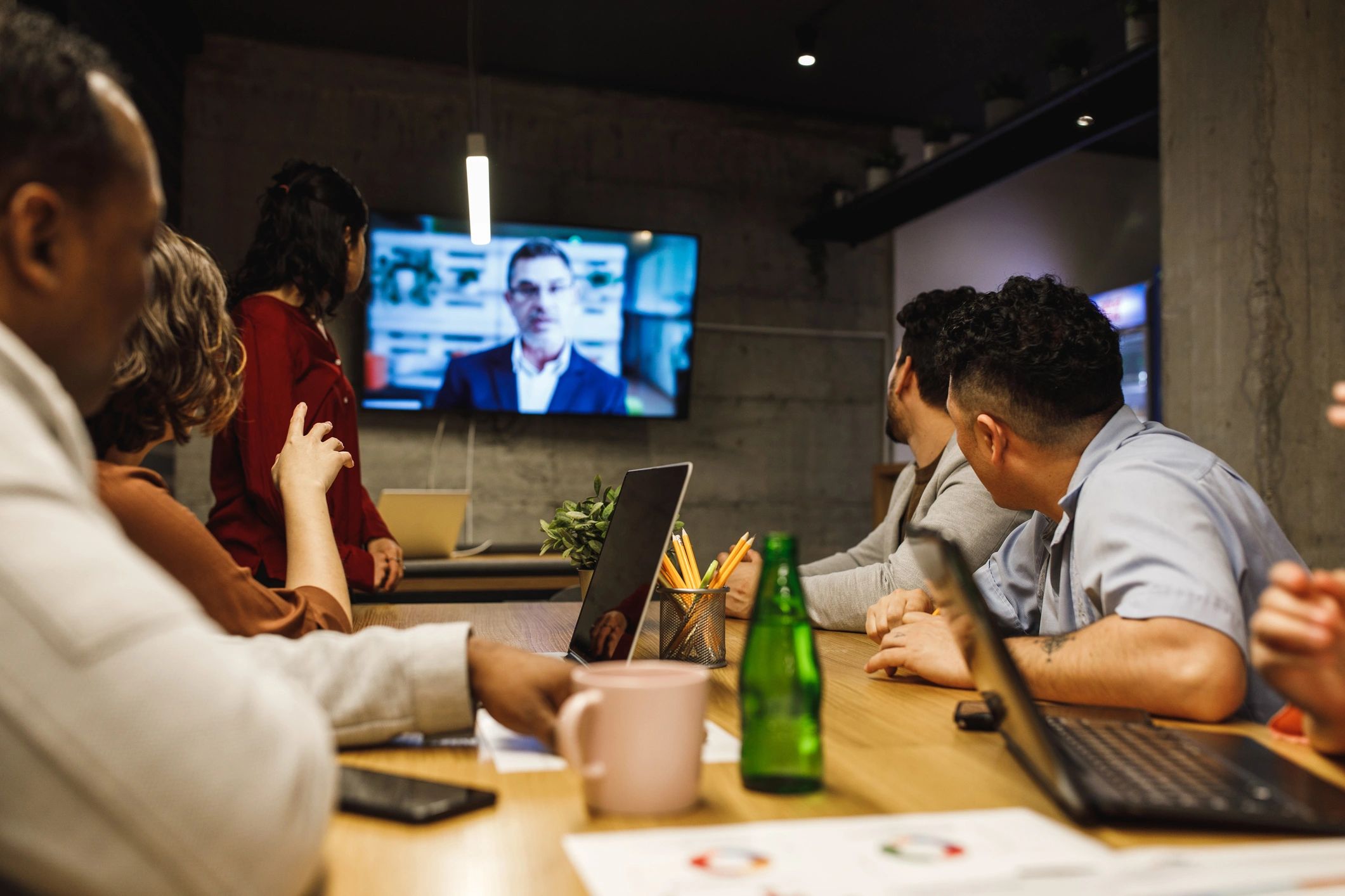 Business team collaborating during a meeting